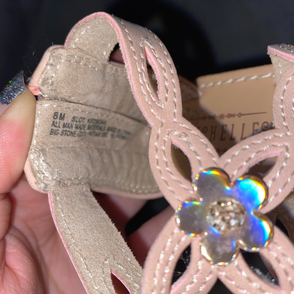 Seychelles Light Pink Strappy Flower Design Sandals Size 8M - Picture 5 of 5